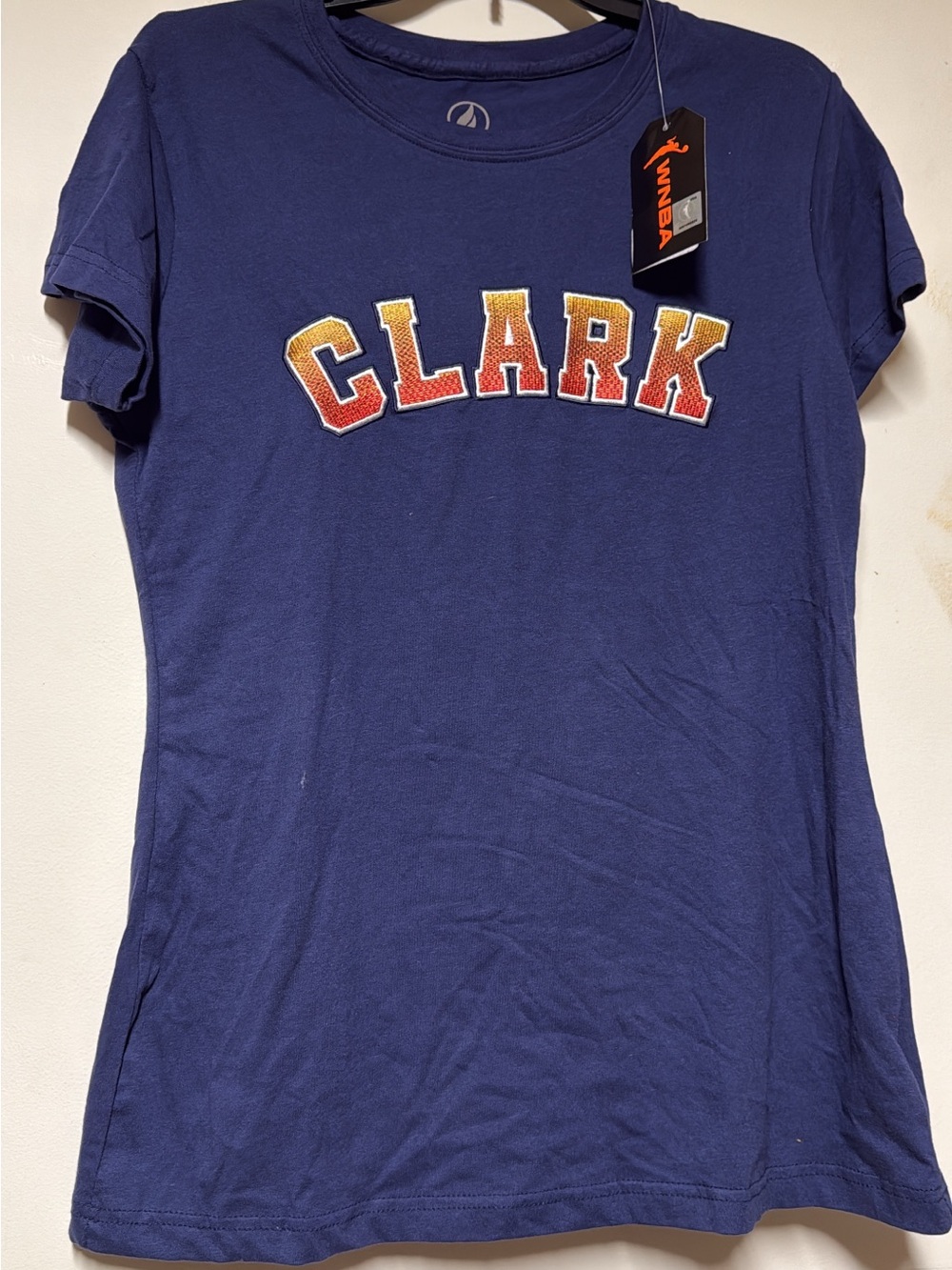 CLARK Navy Graphic Tee with Ombre Lettering